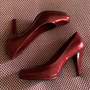 Dark Red Patent Pump